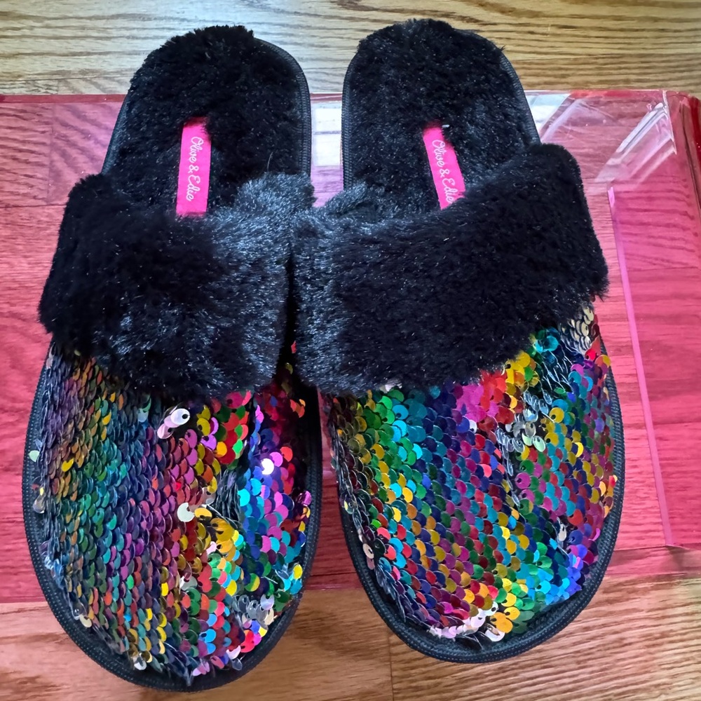 Olive & Edie Sparkly Rainbow Sequin Sippers
